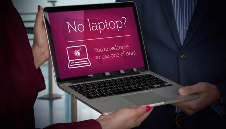 Qatar Airlines dan Beberapa Maskapai Timur Tengah Sewakan Laptop Pada Penumpang