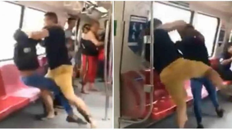 Dua Pria Terlibat Duel Sengit di Gerbong SMRT,  Kepolisian Masih Selidiki Penyebabnya
