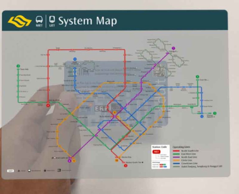 Pindai Kartu EZ-Link, Anda Bisa Dapatkan Peta Virtual MRT Singapura