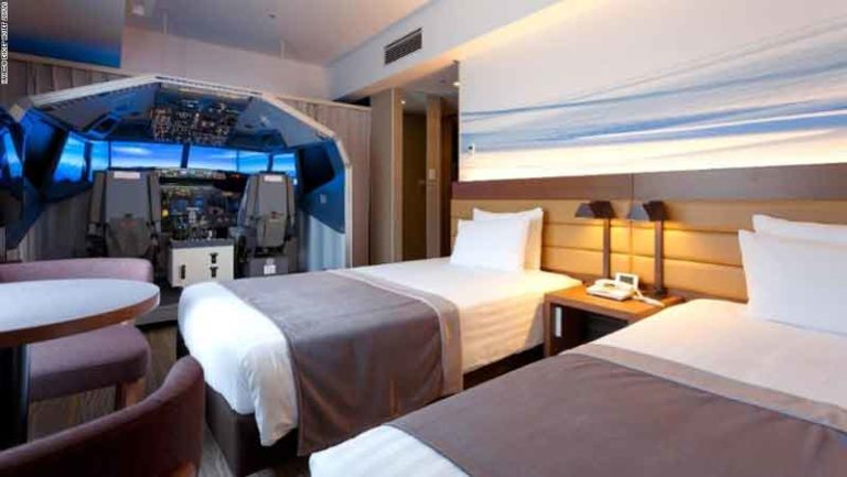 Ada di Jepang, Kamar Hotel dengan Simulator Kokpit Boeing 737-800!
