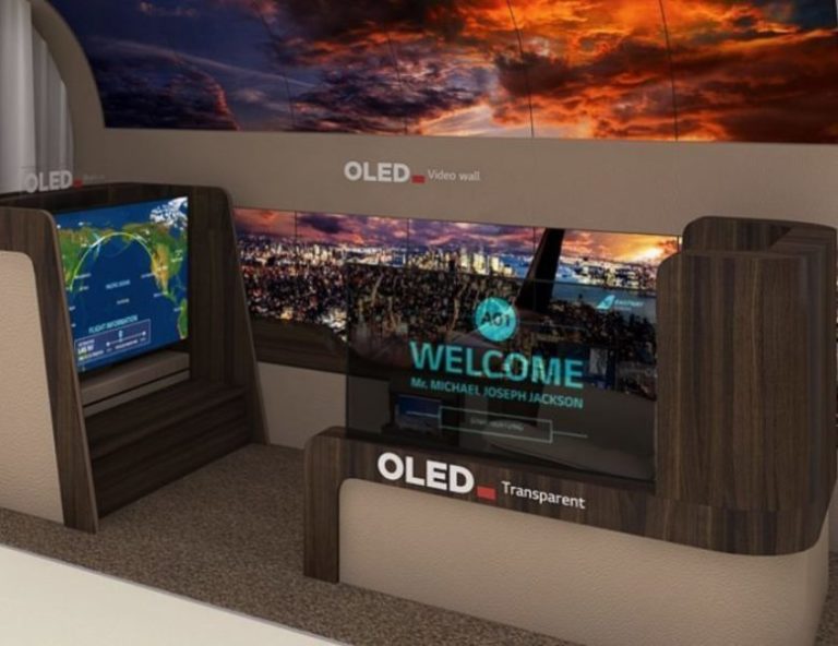 Manjakan Mata Penumpang, LG Display Luncurkan Teknologi OLED di Kabin Pesawat
