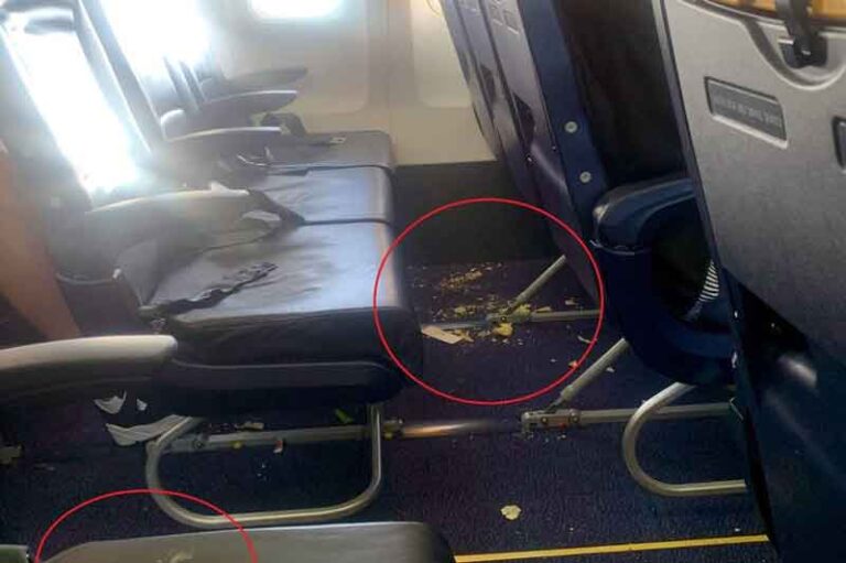 Penumpang Maskapai Ryanair ‘Ngamuk’ Gegara Pesawat Dipenuhi Kotoran Warna Kuning, Jijik