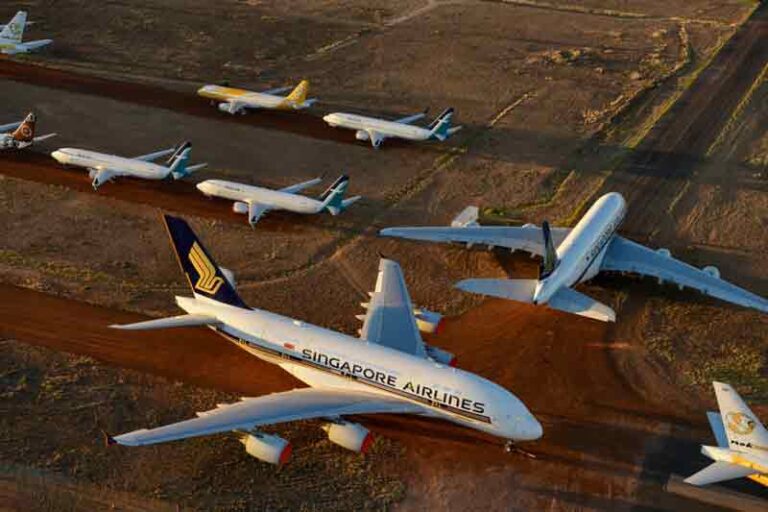 “Bangkit dari Kubur”, Singapore Airlines Aktifkan Airbus A380 yang Disimpan di Gurun
