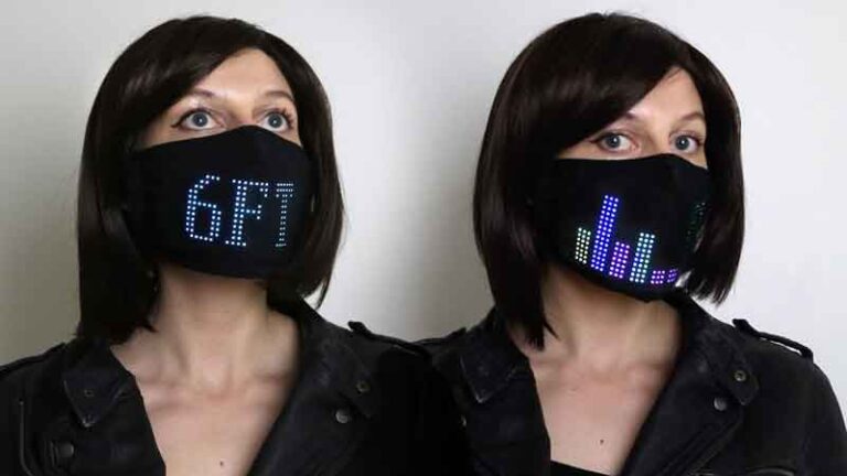 Masker LED Desain Chelsea Klukas Jadi Gaya di Masa Pandemi