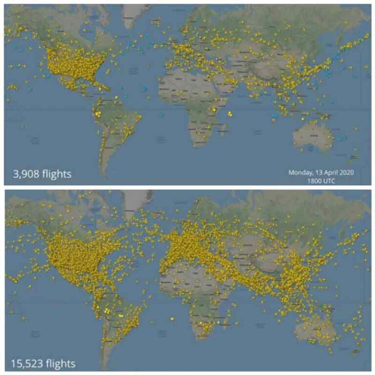 Melihat Perubahan di Langit Gegara Covid-19 Lewat FlightRadar24