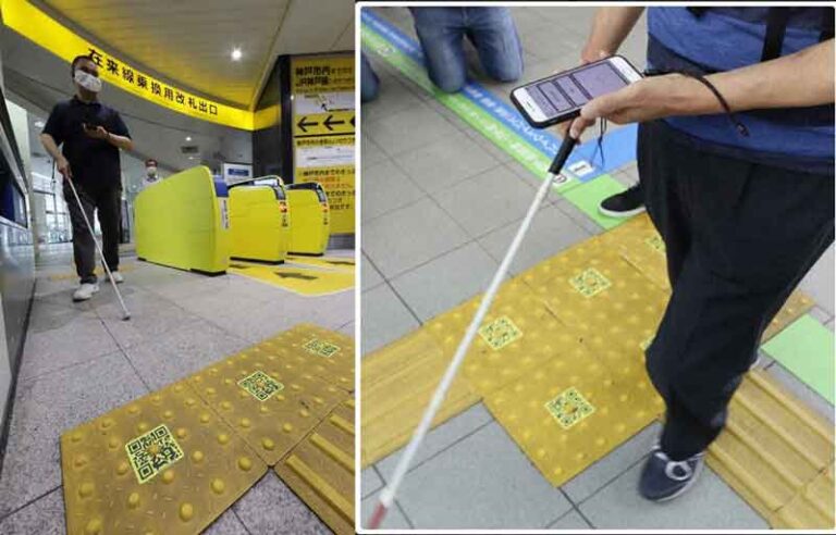 Kombinasi Teknologi Ponsel Pintar dan Kode QR Bantu Penyandang Tunanetra di Stasiun