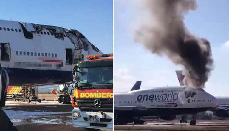 (Video) Boeing 747 British Airways Tiba-tiba Terbakar Saat di Bandara