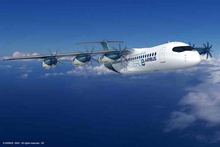 Airbus Luncurkan ‘The Pod’ Pesawat Sel Bahan Bakar Hidrogen 6 Baling-baling