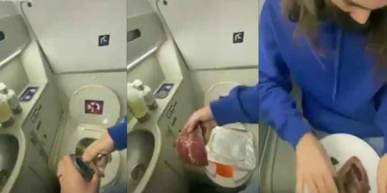 Penumpang Masak Steak di Toilet Pesawat dan Unggah Video ke TikTok