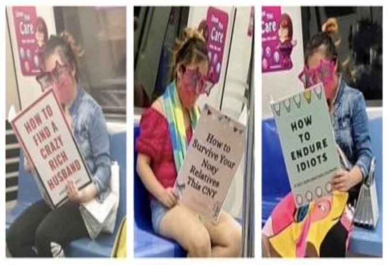 Wanita Nyentrik Bikin Penumpang Kereta dan Media Sosial Singapura Tertawa