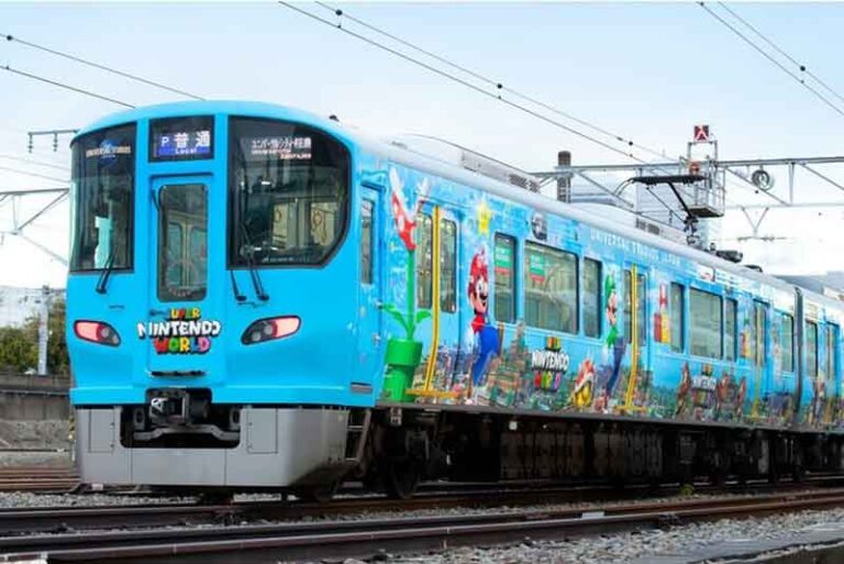 Maskot Nintendo, Super Mario Hadir di Kereta Jalur Osaka dan Sakurajima