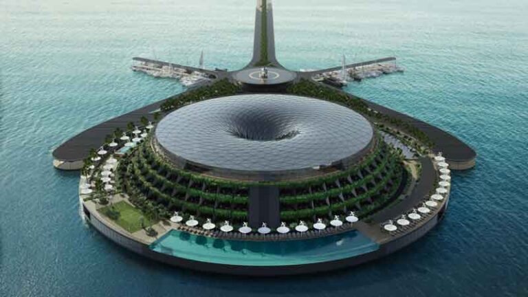 Lakukan Studi Kelayakan, Qatar Akan Hadirkan Eco FLoating Hotel Berputar di Tahun 2025