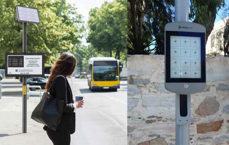 E-paper Bantu Penumpang Dapatkan Berbagai Informasi Secara Real Time di “Bus Stop”