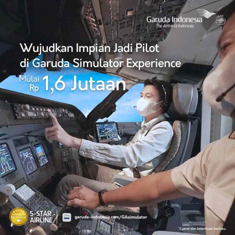 Garuda Indonesia Sewakan Simulator Pesawat dengan Tarif Mulai Rp1,6 Jutaan, Ikuti Thai Airways?