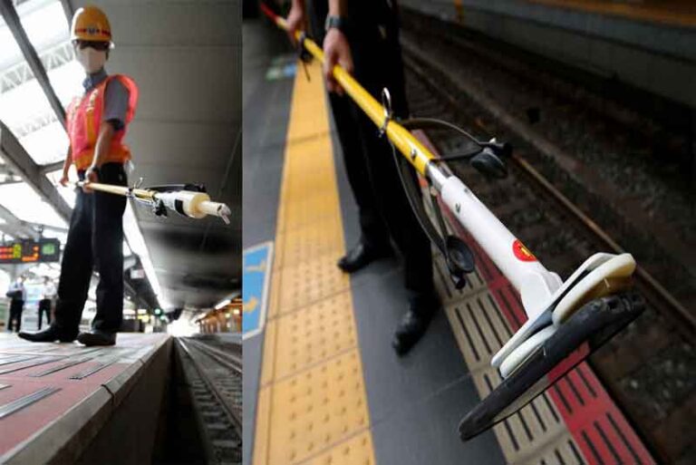 JR West Kembangkan Tongkat ‘Pencengkeram’ Pengambil Barang Jatuh di Rel Kereta