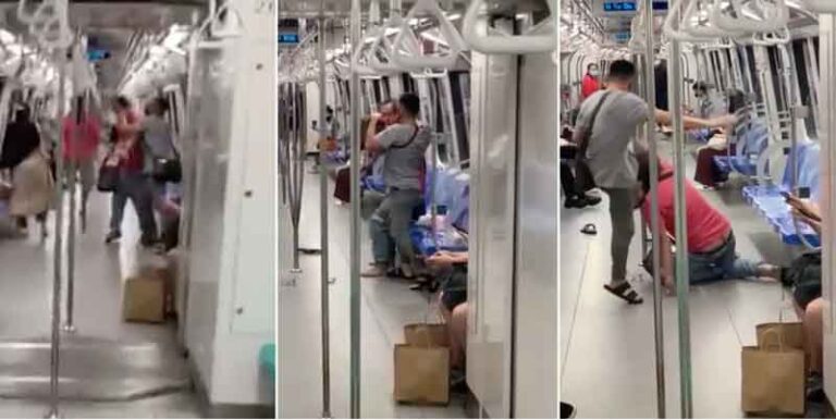 Video Dua Penumpang SMRT Berkelahi Viral. Warganet: Keduanya Bersalah