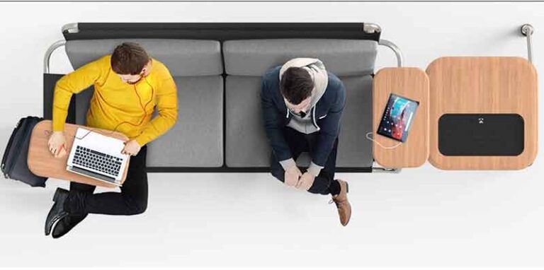 Aliante, Kursi Tunggu Bandara yang Bisa Jadi Meja Kerja ala Coworking Space