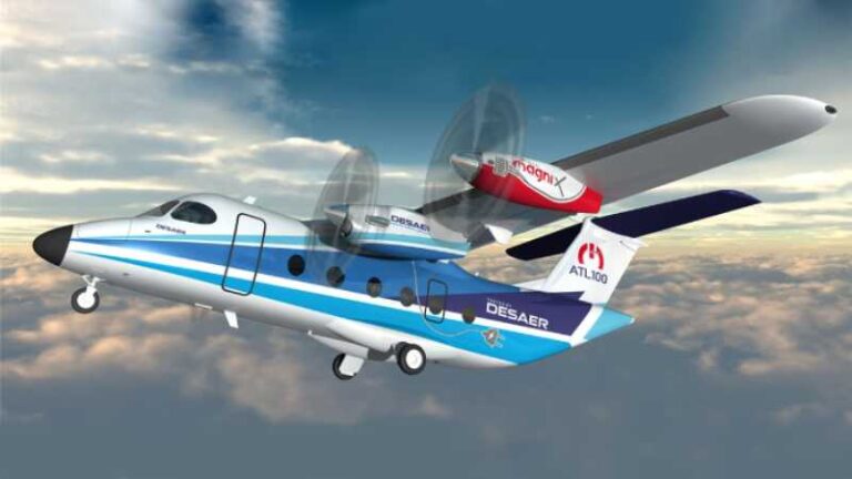 Pesawat Hybrid Desaer ATL-100H Padukan Motor Listrik MagniX dengan Turboprop