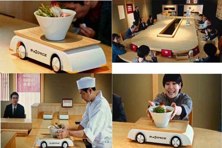 Mobil Self Driving Antar Mie Ramen Ke Pelanggan Tanpa Tumpah