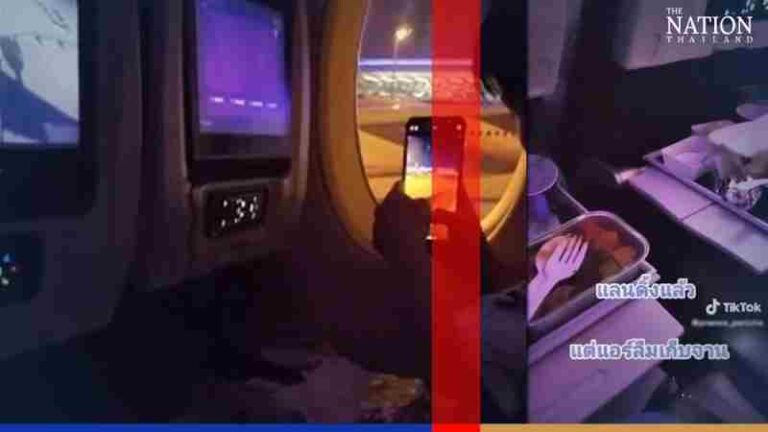 Awak Kabin Thai Airways Lalai, Meja Penumpang dengan Makanan Tidak Dibersihkan Jelang Pendaratan