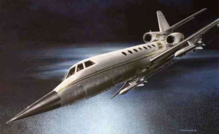 Dassault Falcon 50 “Suzanna” – Jet Bisnis yang Disulap Jadi Peluncur Rudal Anti Kapal Exocet