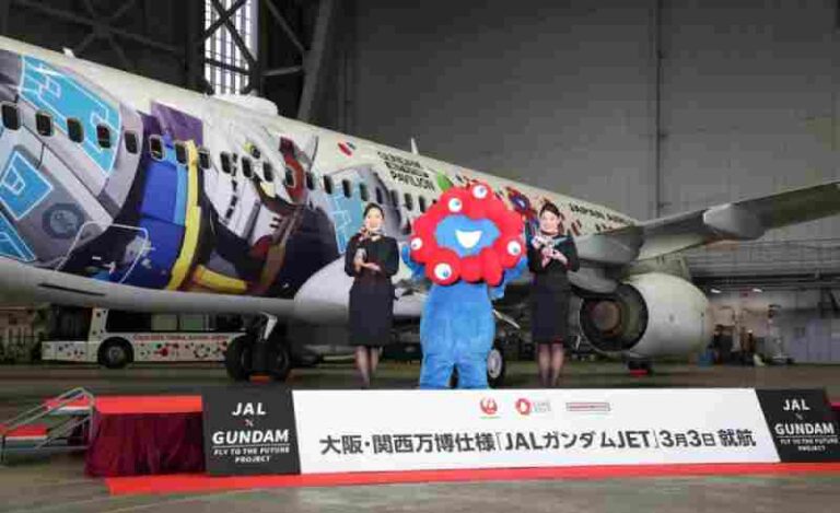 Jelang Osaka Expo, JAL dan Bandai Namco Luncurkan Jet Gundam