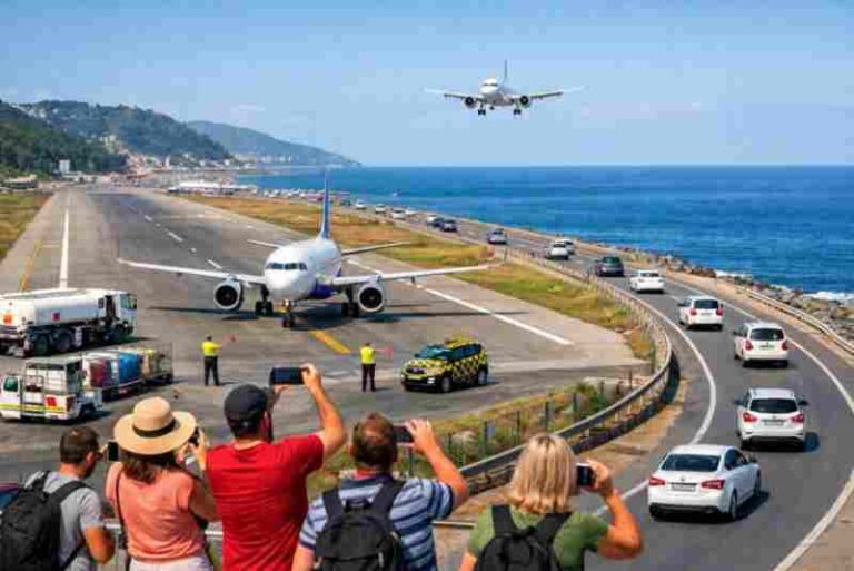 Bandara Trabzon: Hanya Dipisahkan Pagar, Sensasi Unik Jalur Jalan Raya yang Berdampingan Langsung dengan Landas Pacu